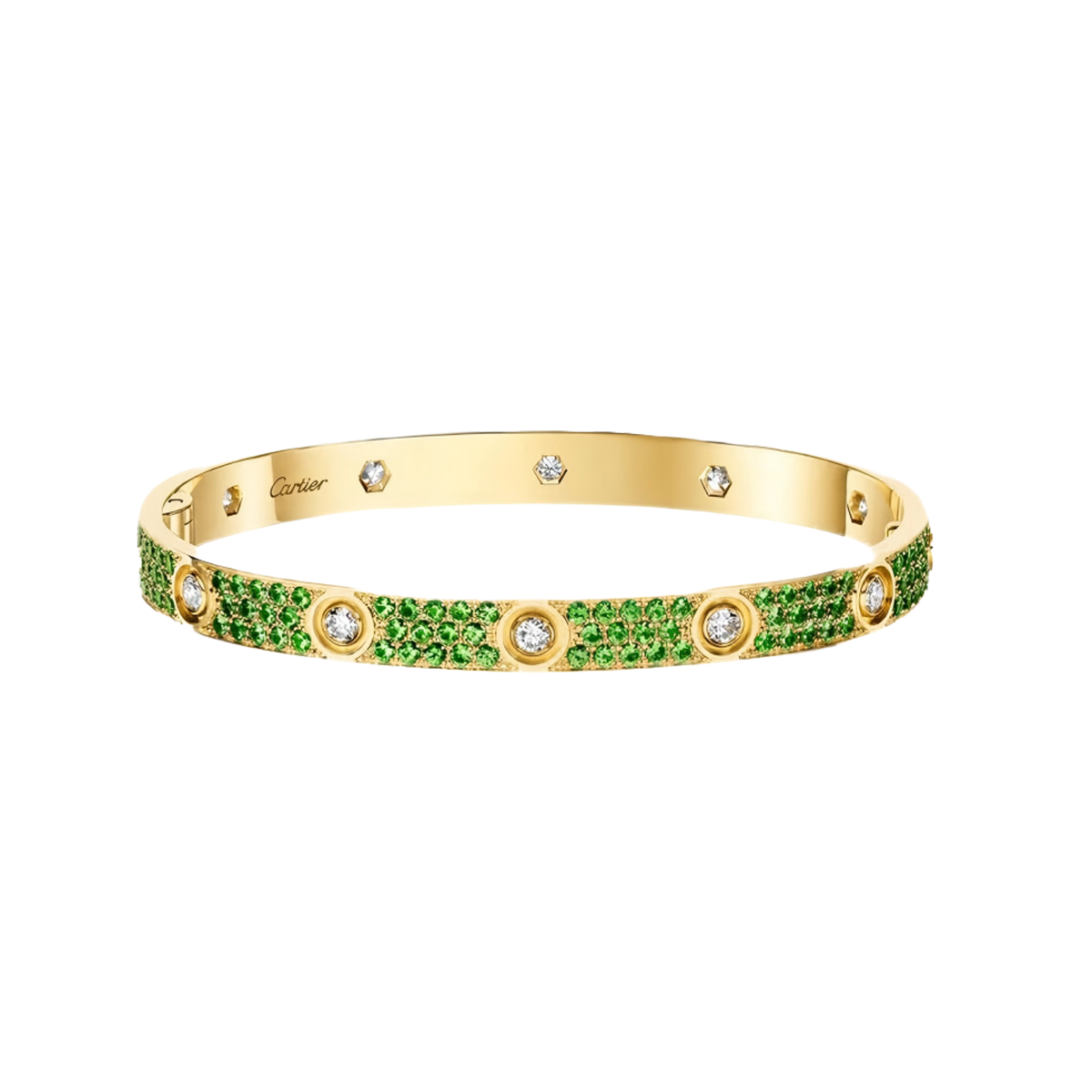 2026 PAVE GEMSTONE LOVE BRACELET 6.1MM 10 DIAMONDS