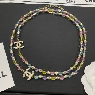 18K CC1 Color Bead Sweater Chain necklace, CHANE