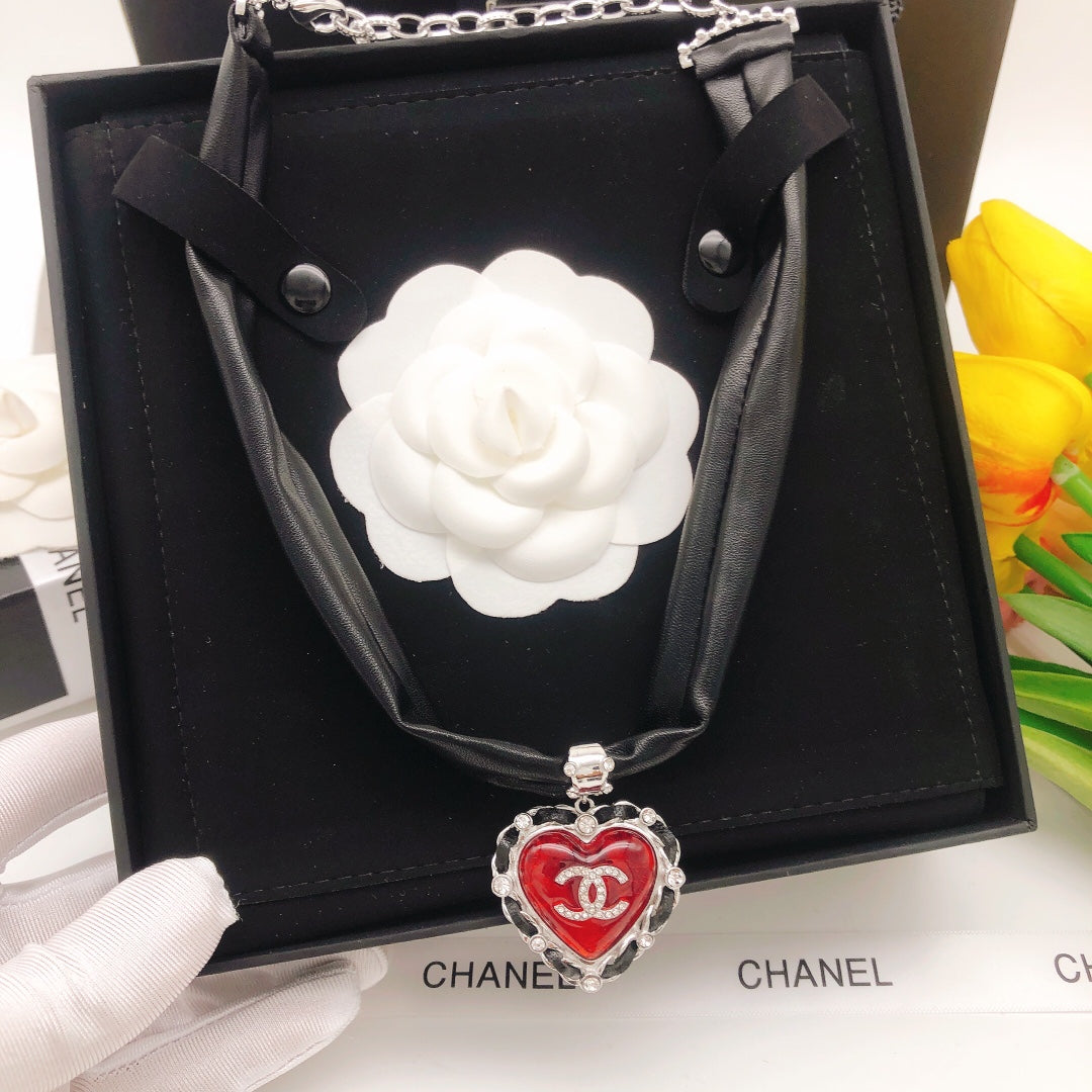 18K CC1 2026 Leather Choker Necklace