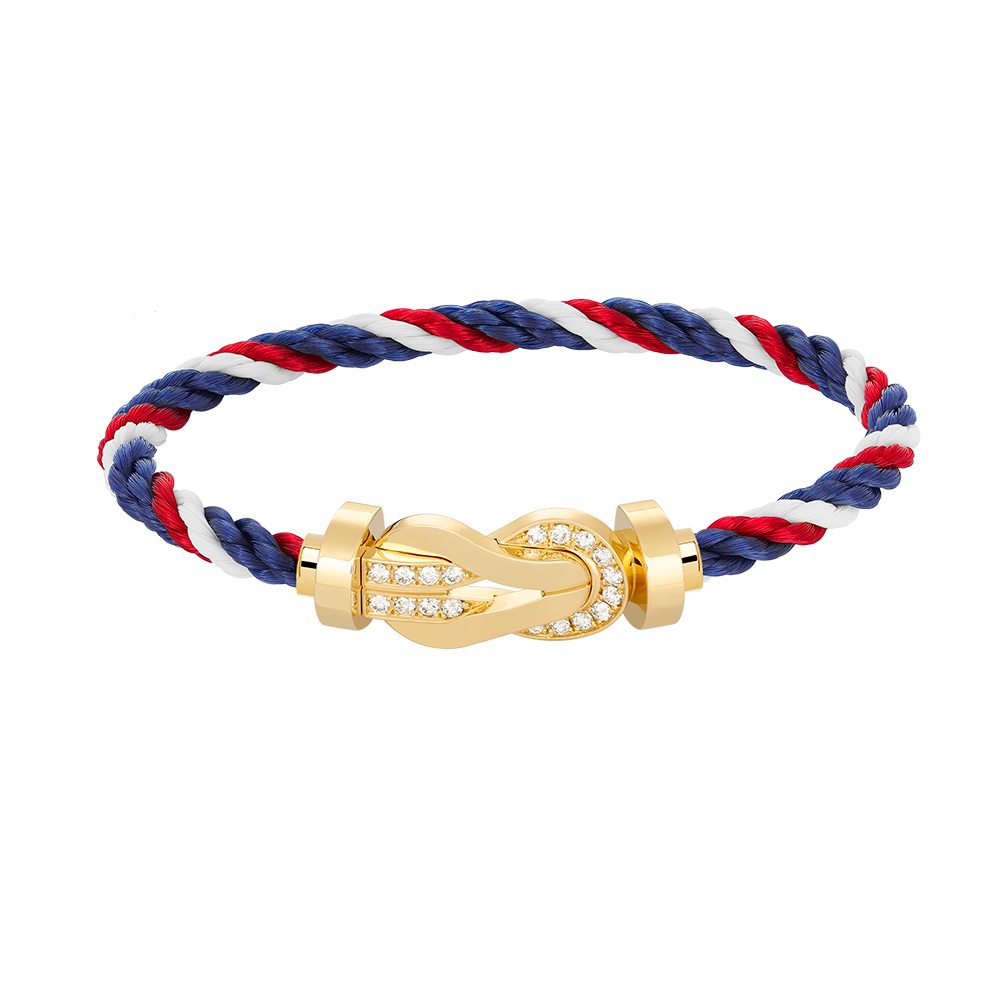 CCjewelry CHANCE LARGE 8 FIGURE BUCKLE HALF DIAMOND BRACELET GOLD FRED