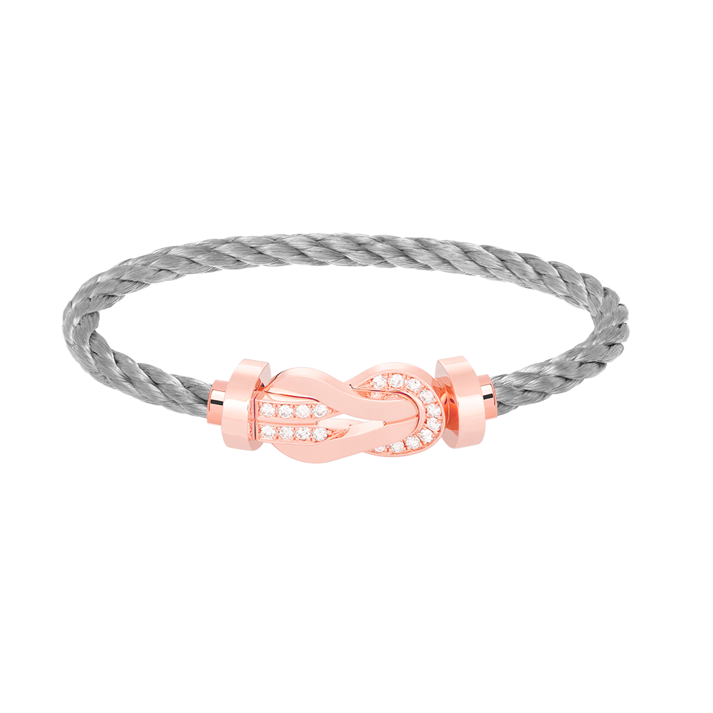 CCjewelry CHANCE LARGE 8 FIGURE BUCKLE HALF DIAMOND BRACELET ROSE GOLD FRED