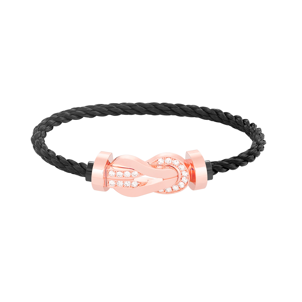 CCjewelry CHANCE LARGE 8 FIGURE BUCKLE HALF DIAMOND BRACELET ROSE GOLD FRED