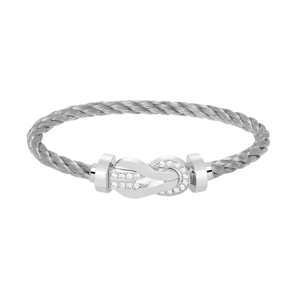 CCjewelry CHANCE LARGE 8 FIGURE BUCKLE HALF DIAMOND BRACELET SILVER FRED