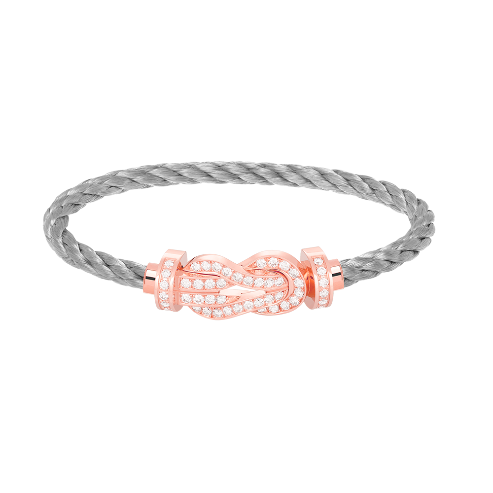 CCjewelry CHANCE LARGE 8 FIGURE BUCKLE FULL DIAMOND BRACELET ROSE GOLD FRED
