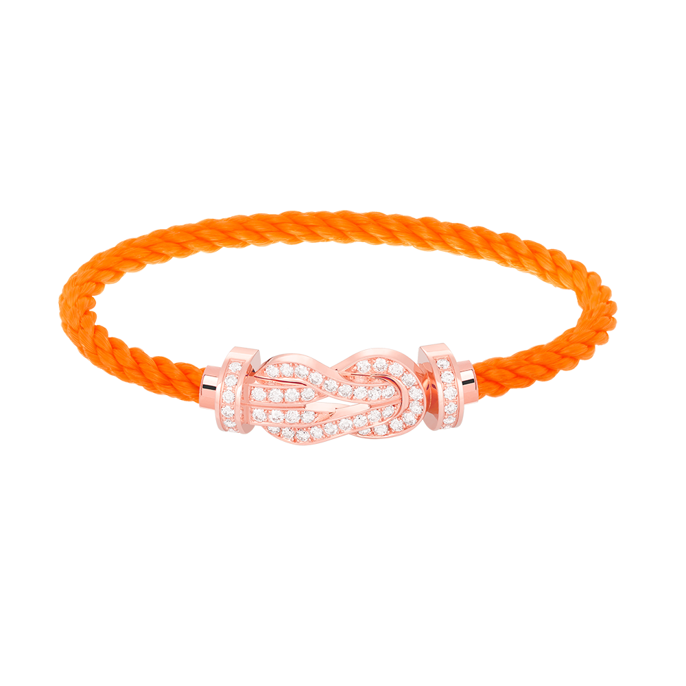 CCjewelry CHANCE LARGE 8 FIGURE BUCKLE FULL DIAMOND BRACELET ROSE GOLD FRED