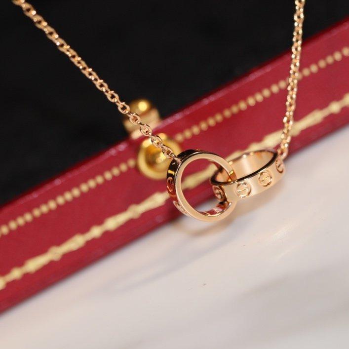 CCjewelry LOVE NECKLACE PINK GOLD AND SILVER