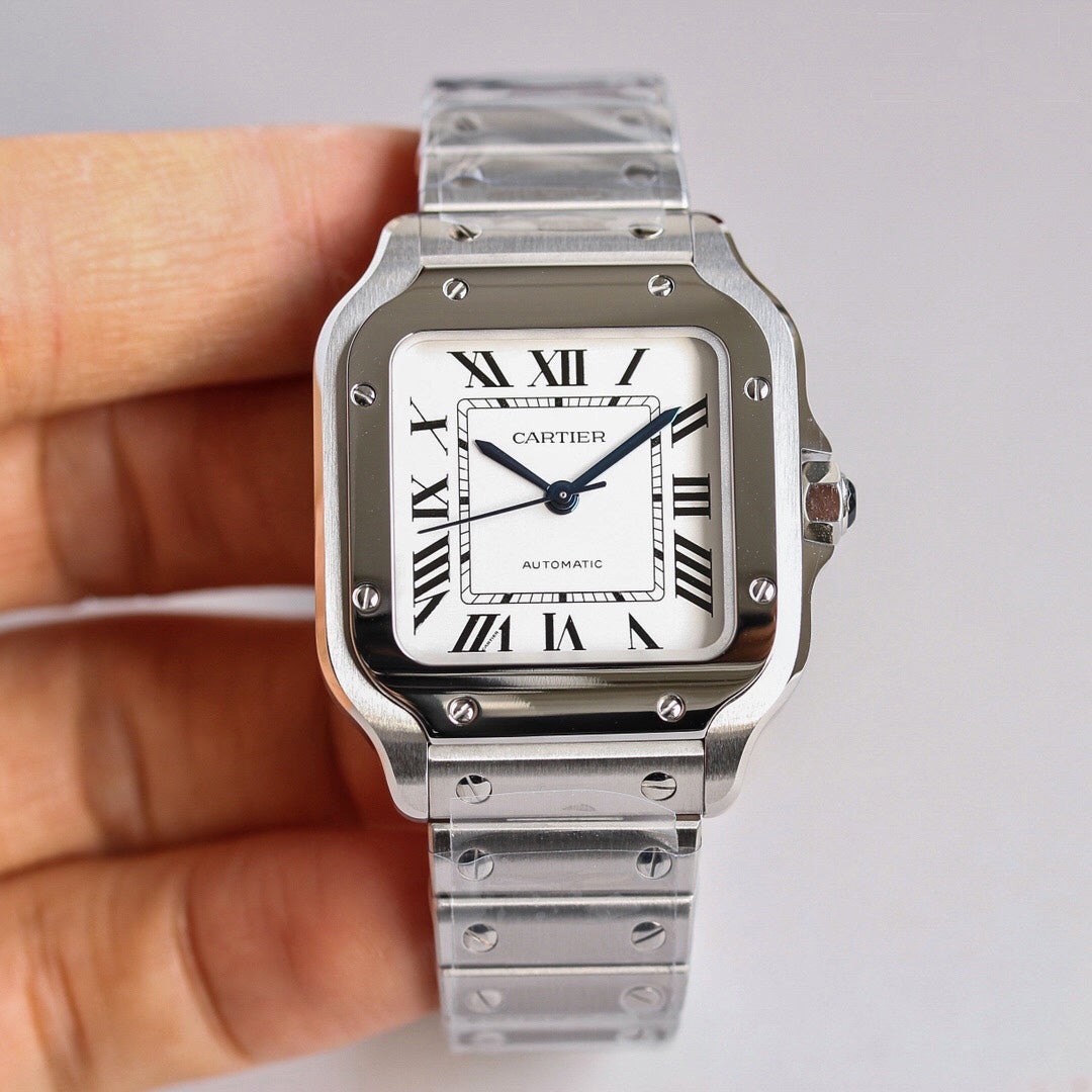 SANTOS LADY 35.1MM STEEL CASE WHITE DIALCARTI WATCH