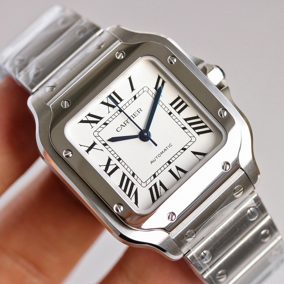 SANTOS LADY 35.1MM STEEL CASE WHITE DIALCARTI WATCH