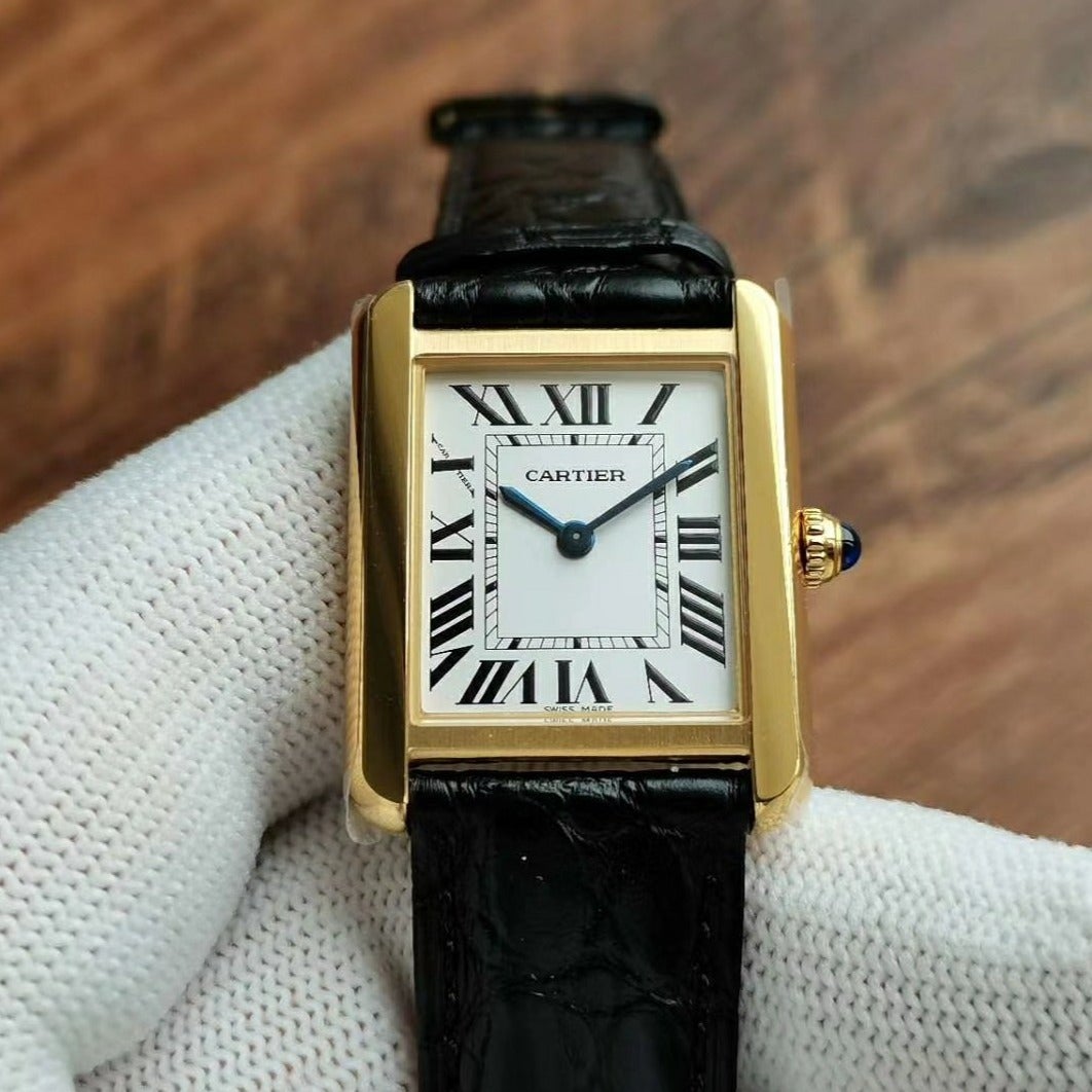 TANK LOUIS QUARTZ GOLD CASE CARTI WATCH