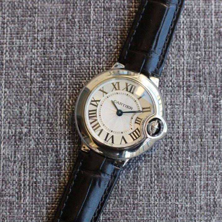 BALLON BLEU 28MM QUARTZ BLACK LEATHERCARTI WATCH