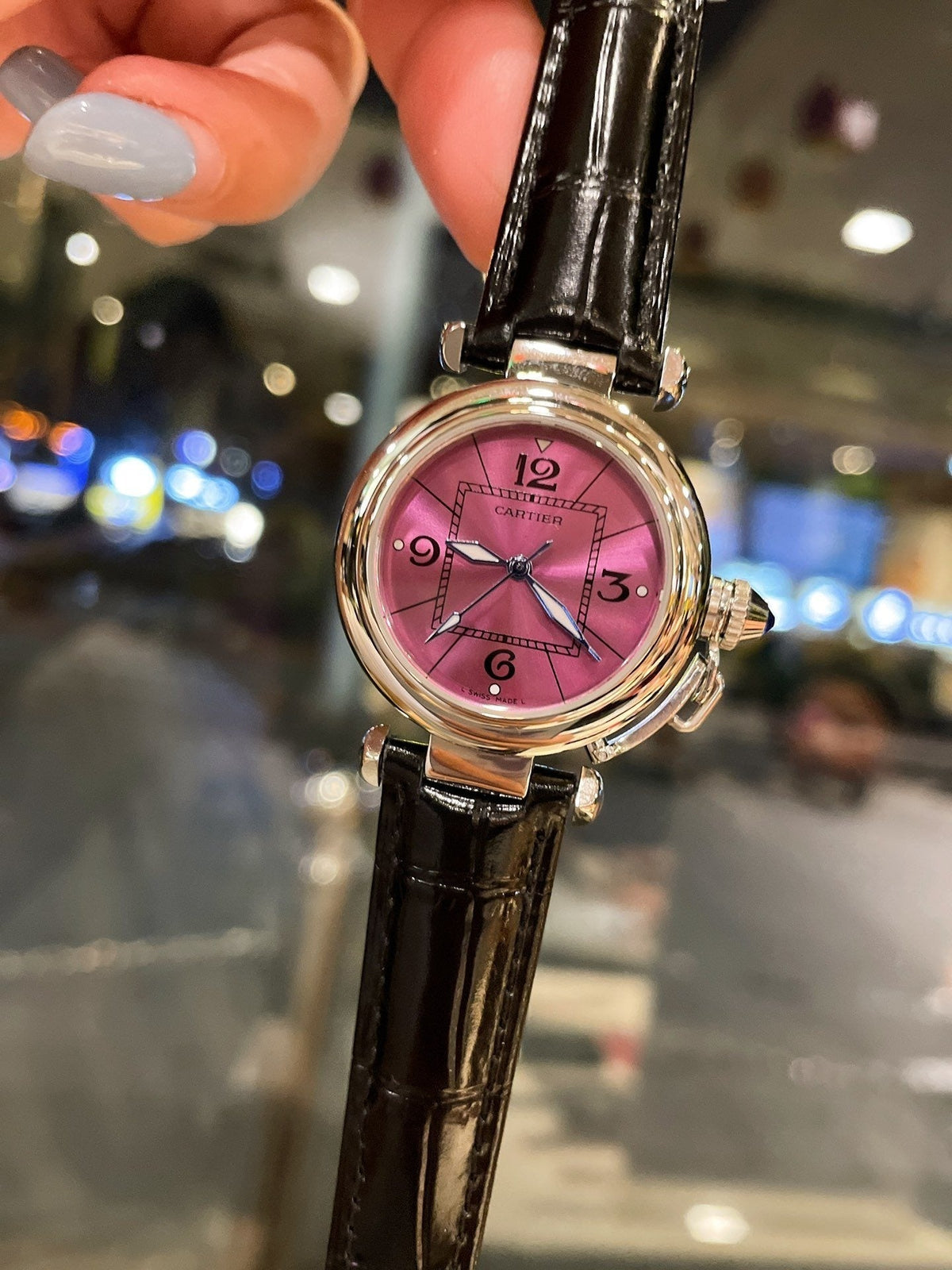 PASHA DE CC 35MM QUARTZ DARK PINK DIALCARTI WATCH