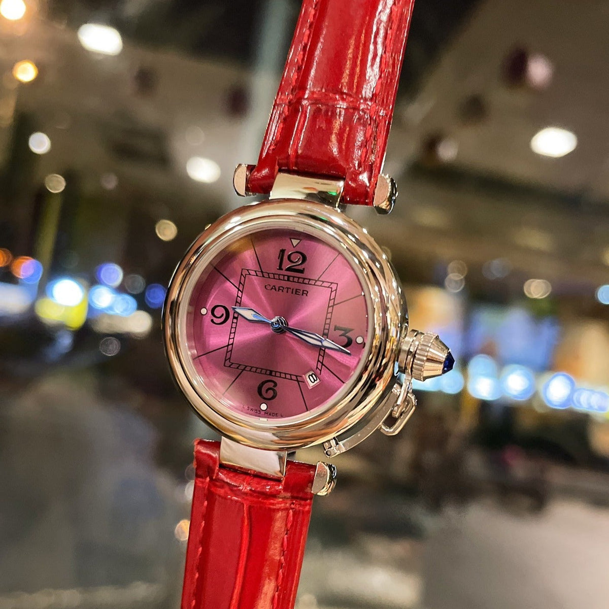 PASHA DE CC 35MM QUARTZ DARK PINK DIALCARTI WATCH