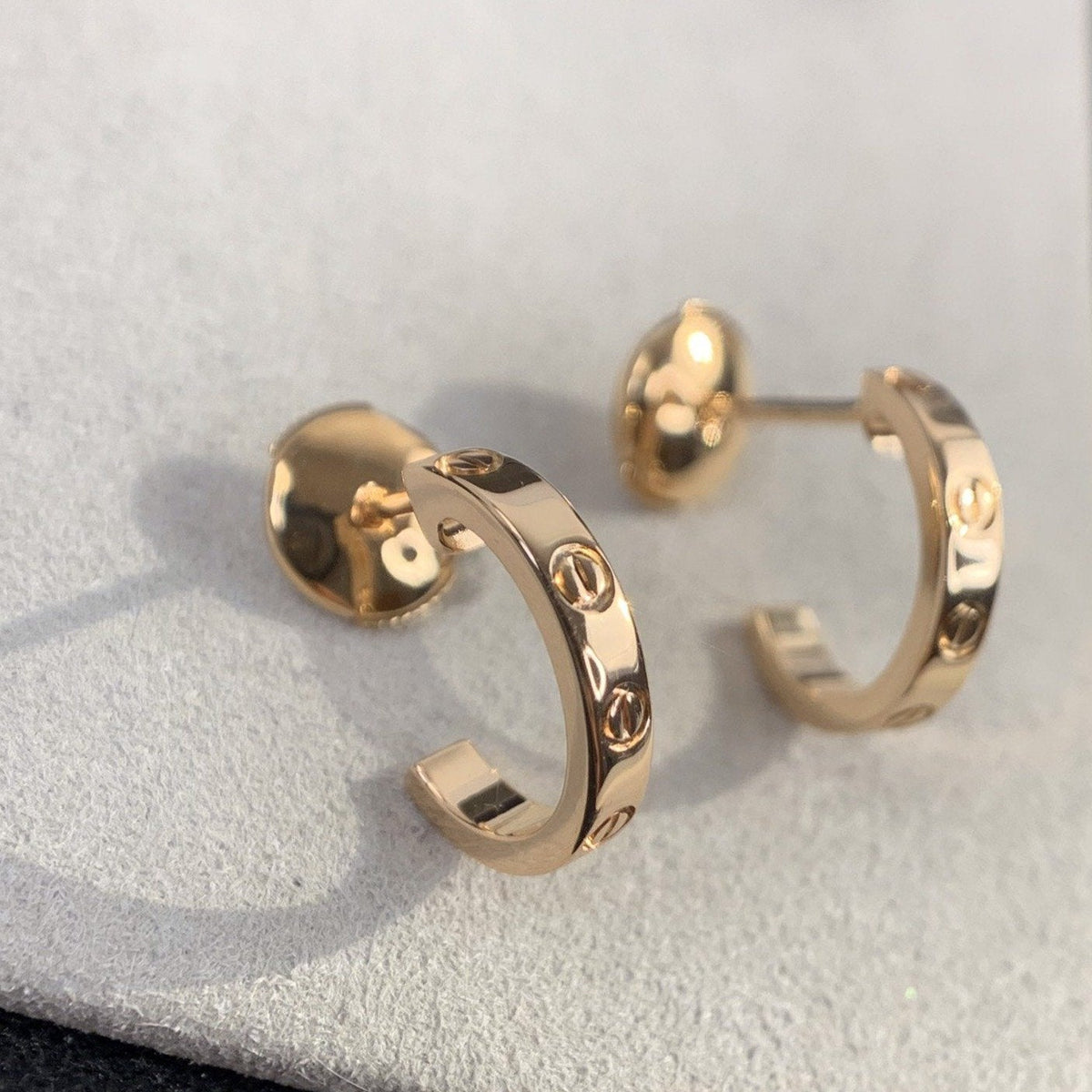 CCjewelry LOVE EARRINGS 2.65MM PINK GOLD