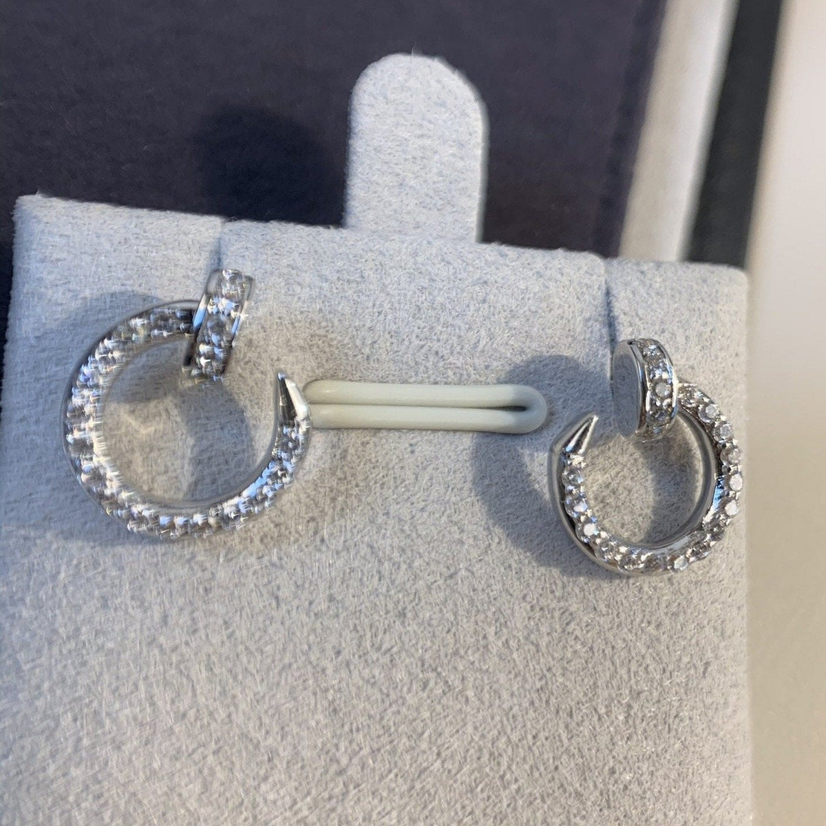 CCjewelry JUSTE EARRINGS SILVER DIAMONDS