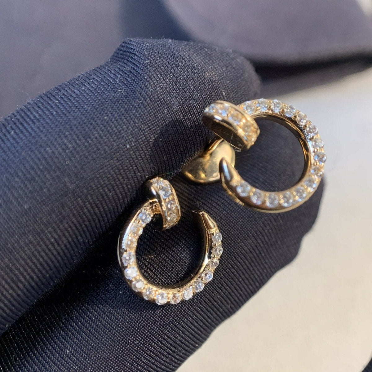 CCjewelry JUSTE EARRINGS GOLD DIAMONDS