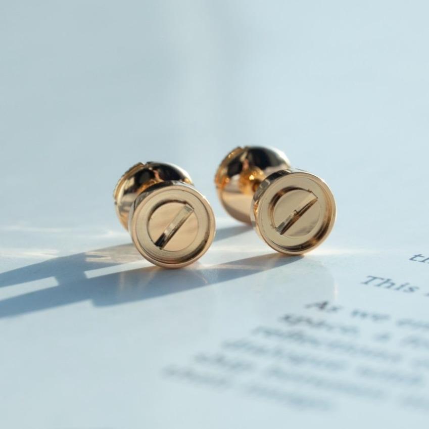 CCjewelry LOVE EARRINGS PINK GOLD 10MM