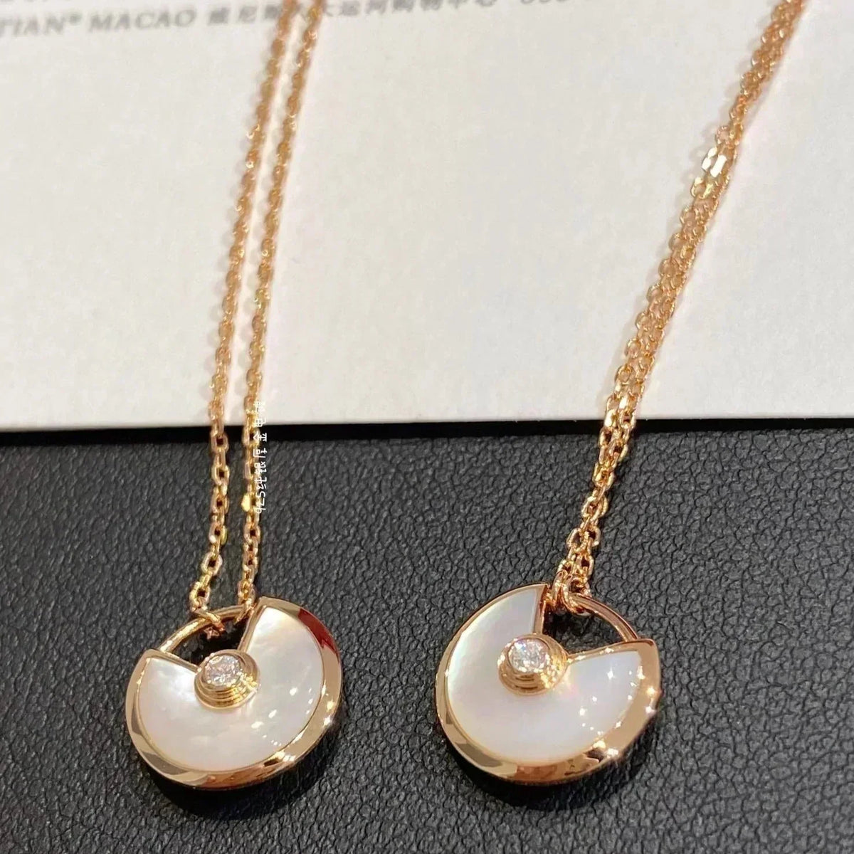 CCjewelry AMULETTE ROSE GOLD MOP NECKLACE