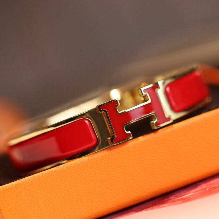 CCjewelry H BRACELET 12MM GOLD HERME