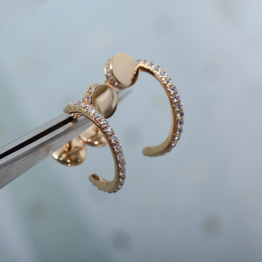 CCjewelry JUSTE EARRINGS 12.75MM PINK GOLD DIAMOND