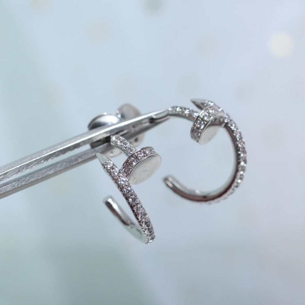 CCjewelry JUSTE EARRINGS 12.75MM SILVER DIAMOND
