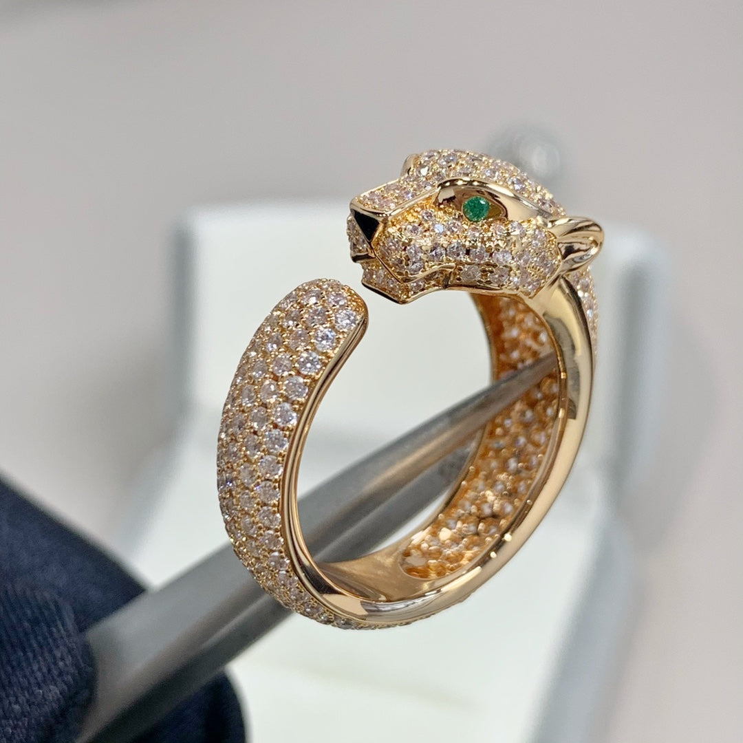 CCjewelry PANTHERE PINK GOLD DIAMOND RING