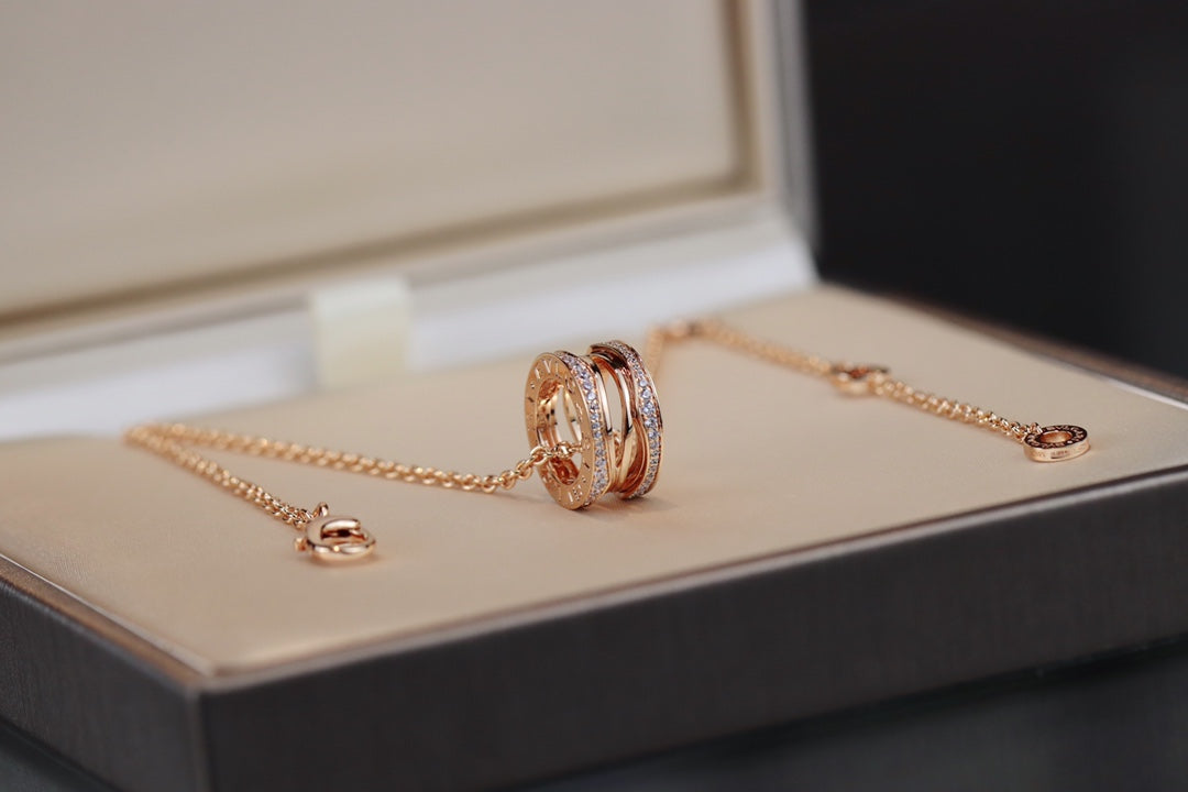 [BV JEWELRY]ZERO 1 PINK GOLD NECKLACE