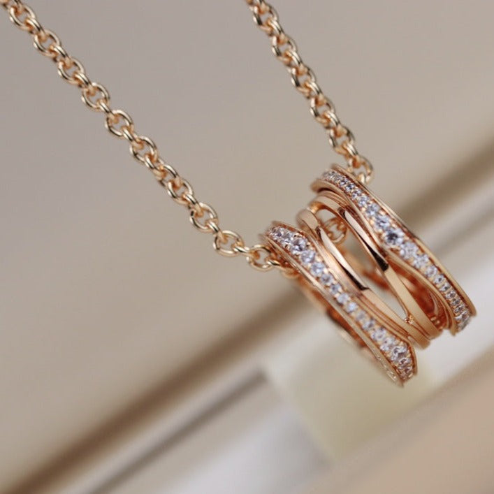 [BV JEWELRY]ZERO 1 PINK GOLD NECKLACE