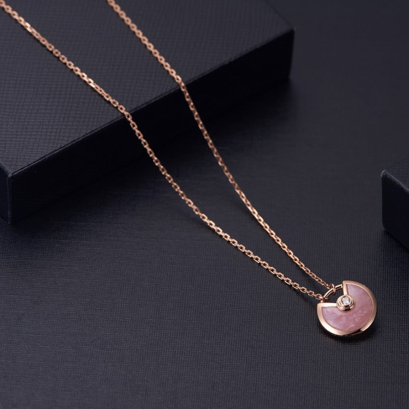 CCjewelry AMULETTE ROSE GOLD PINK MOP NECKLACE