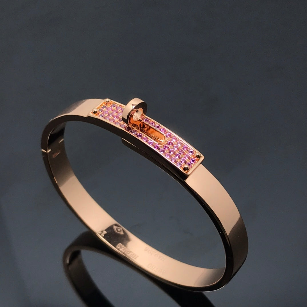 CCjewelry KELLY BRACELET PINK DIAMOND HERME
