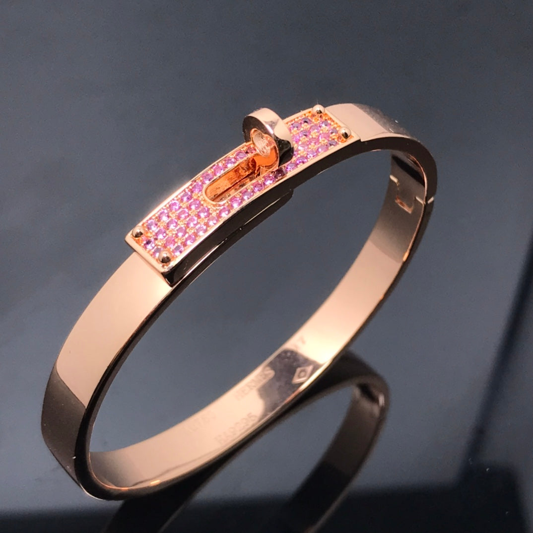 CCjewelry KELLY BRACELET PINK DIAMOND HERME