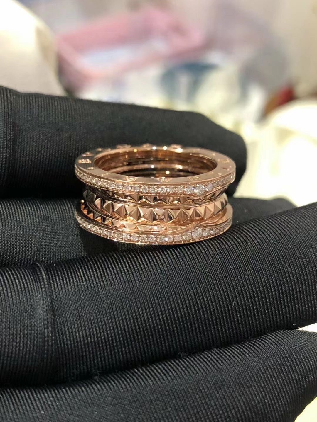 [BV JEWELRY]ZERO 1 ROCK DIAMOND PINK GOLD