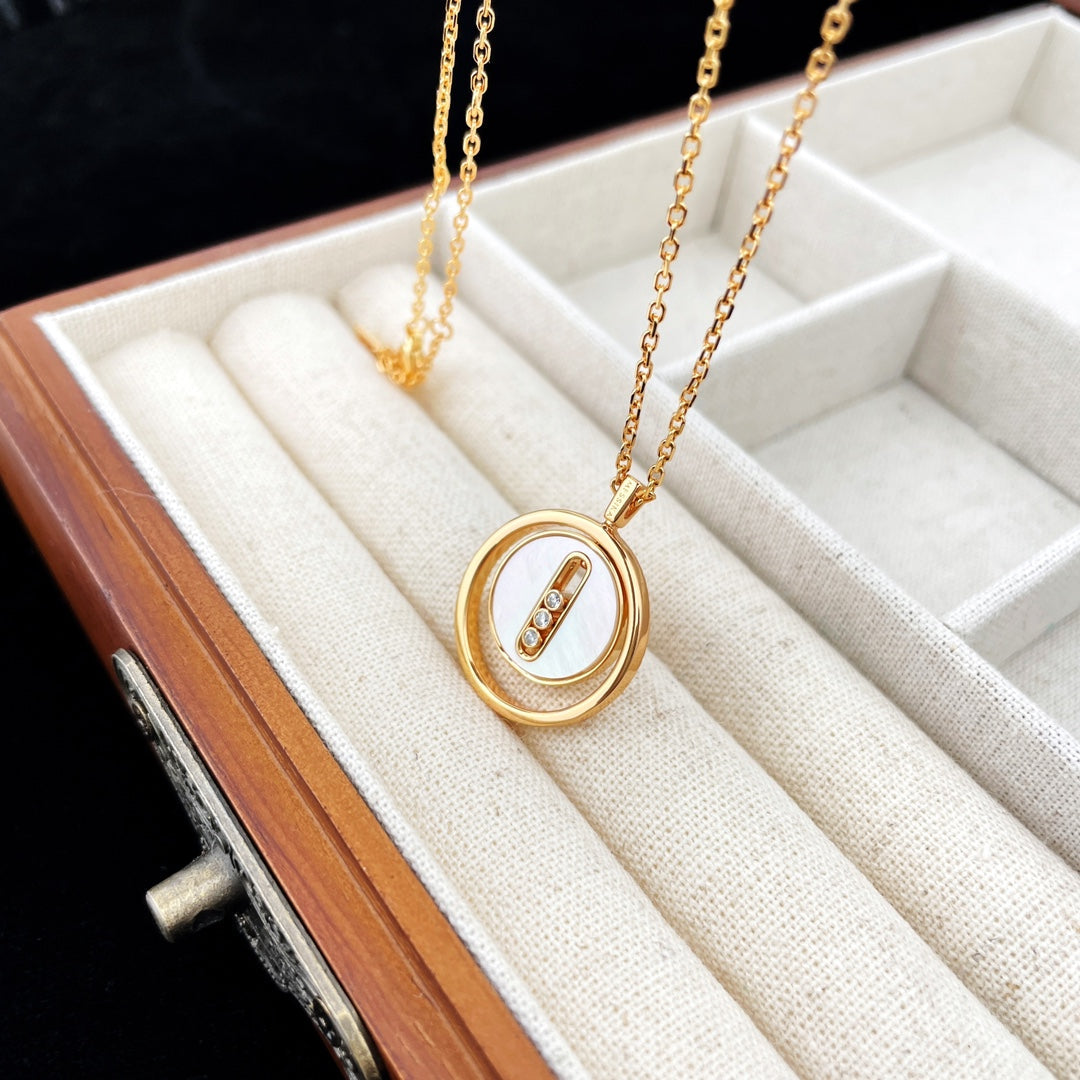 [CC ]CC  MOVE MOP PINK GOLD NECKLACE MESSIKA
