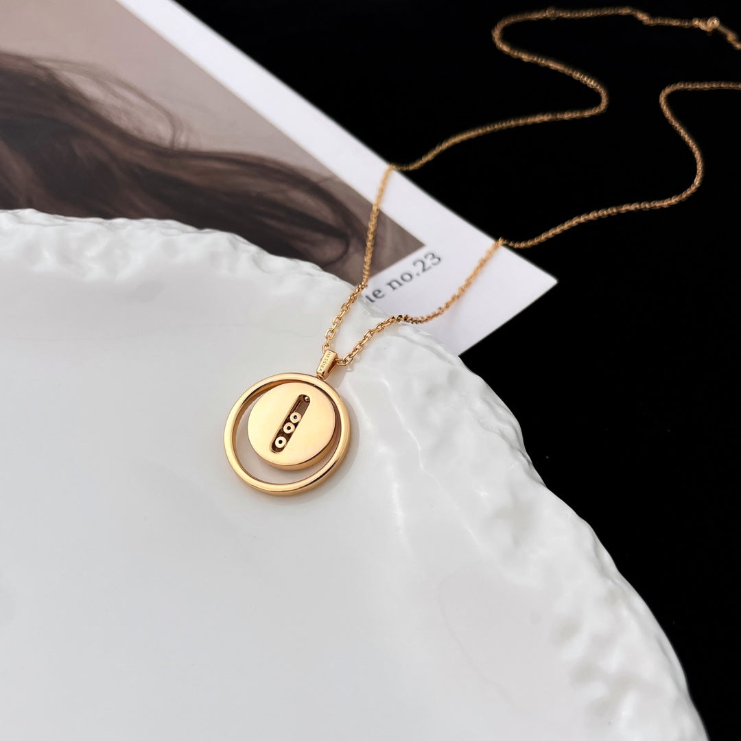 [CC ]CC  MOVE MOP PINK GOLD NECKLACE MESSIKA