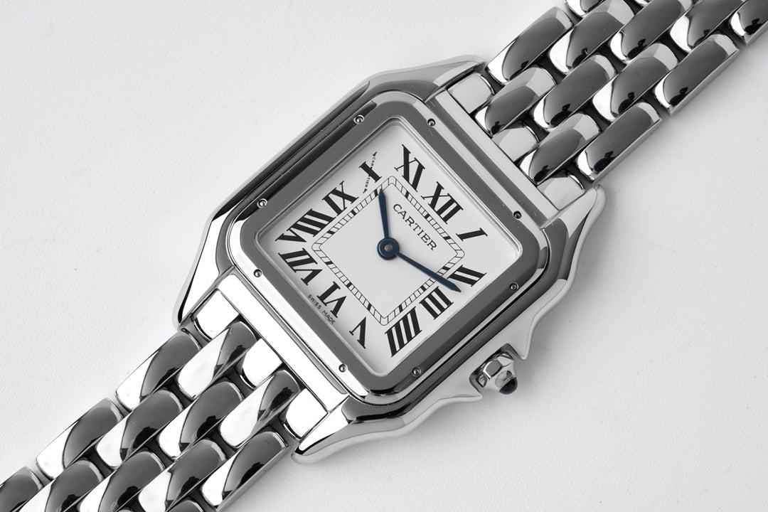PANTHERE 27MM SILVER CASE WHITE DIALCARTI WATCH
