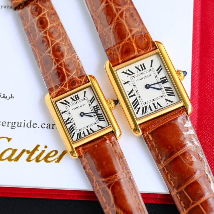 TANK MUST SMALL LEATHER STRAP WHITE DIALCARTI WATCH
