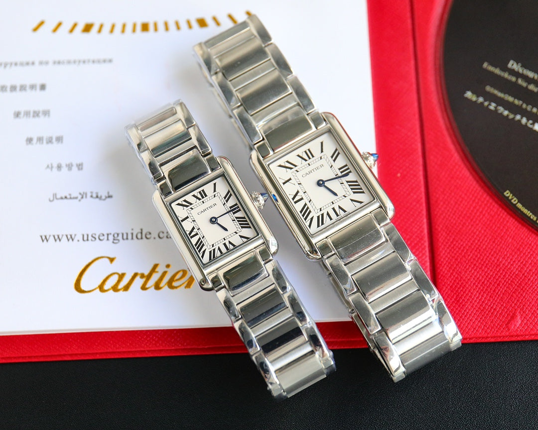 TANK MUST SMALL STEEL WHITE DIAL CARTI WATCH
