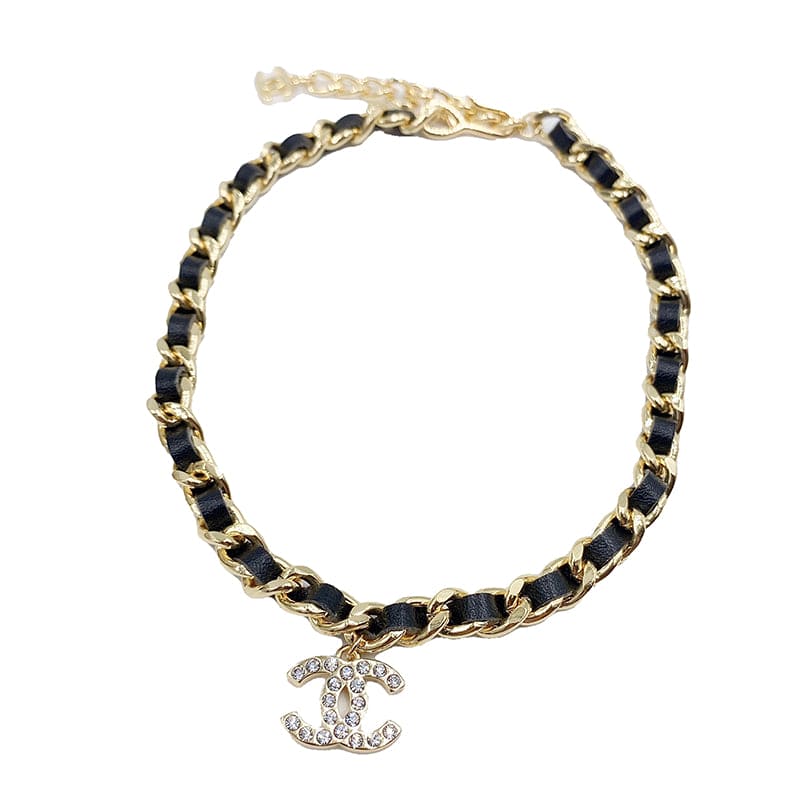 18K  CC1 1995 Rhinestone Necklace
