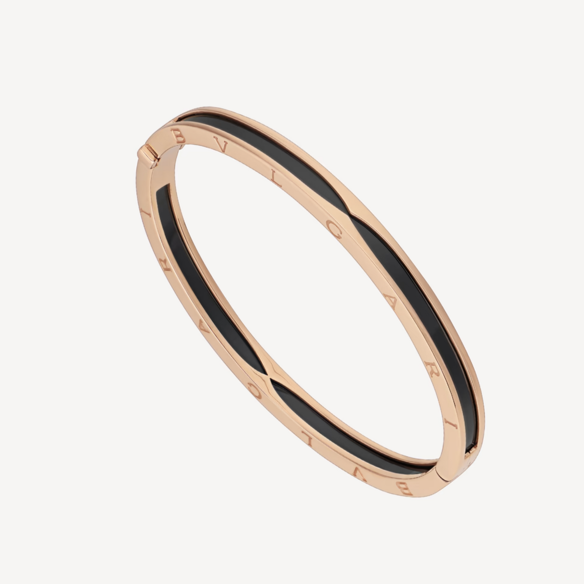 [BV JEWELRY]ZERO 1 PINK GOLD WITH BLACK CERAMIC BRACELET