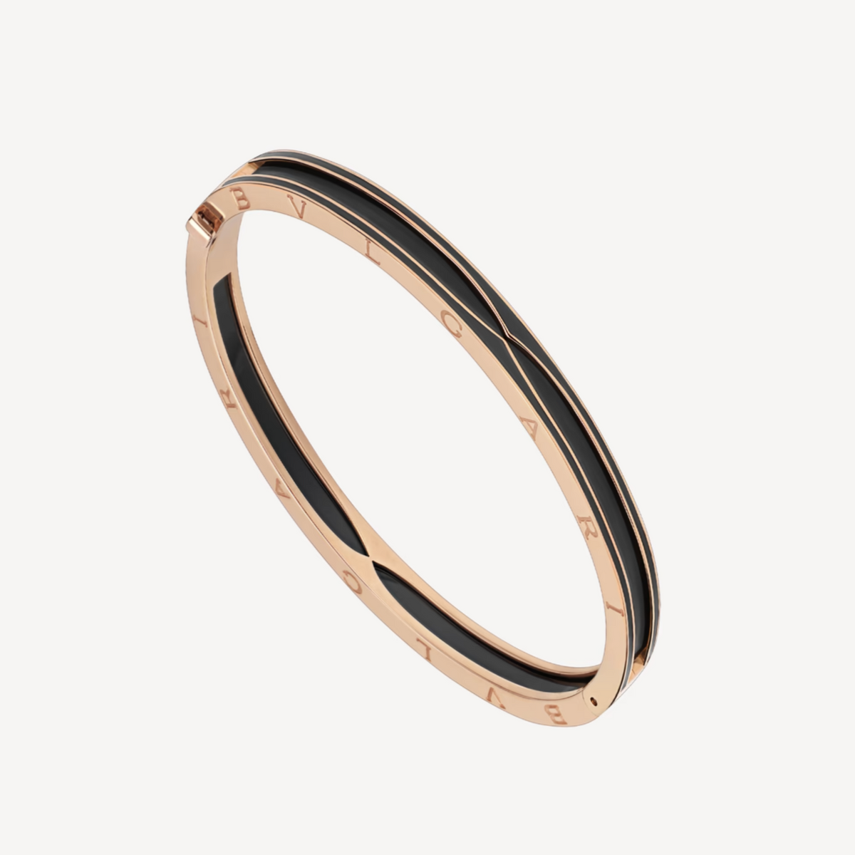 [BV JEWELRY]ZERO 1 PINK GOLD WITH MATTE BLACK CERAMIC BRACELET