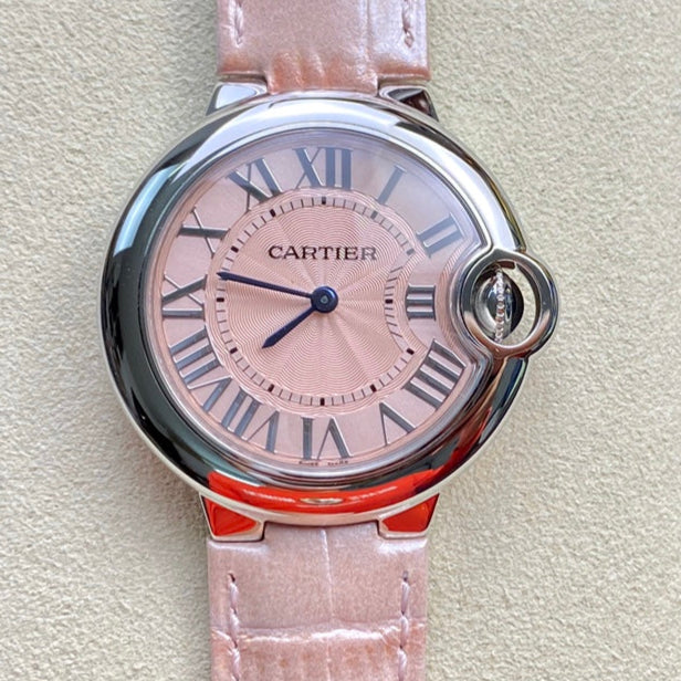 CC Balloon 33mm Silver Pink LeatherCARTI WATCH