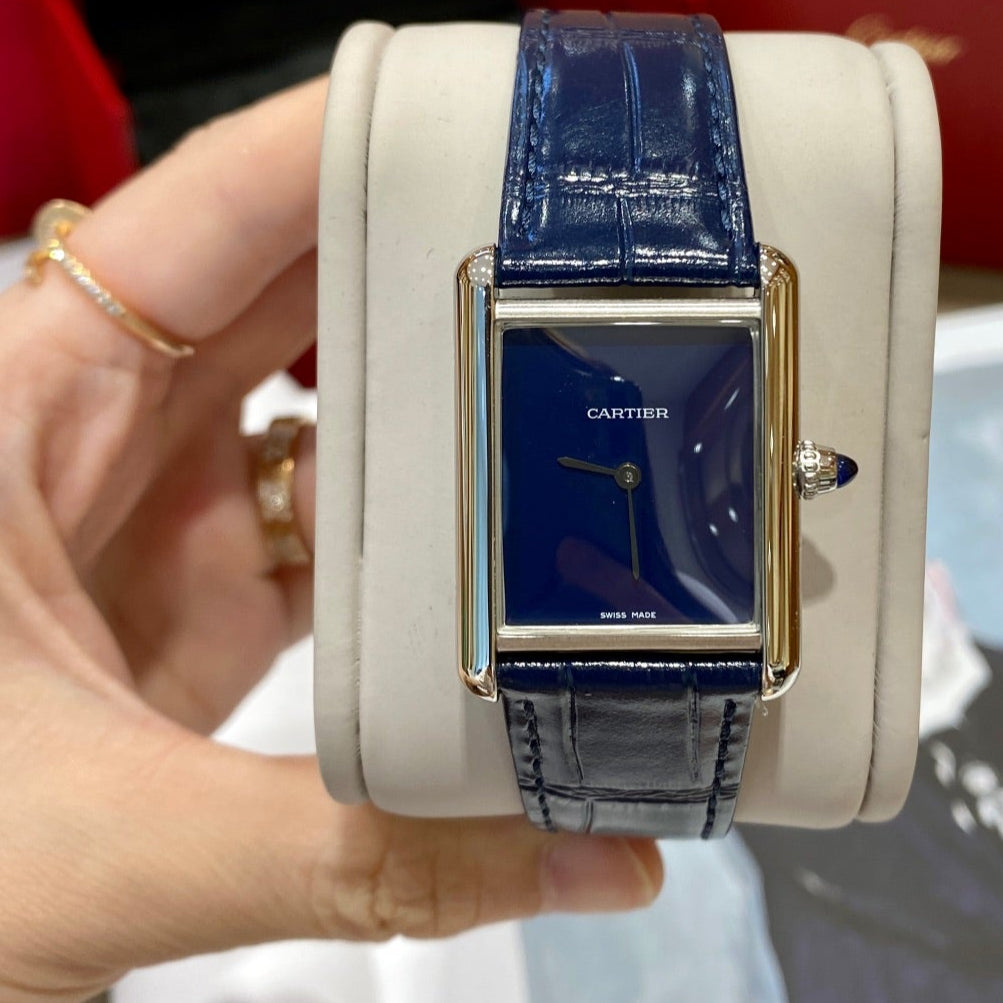 CC Tank 25.5mm Quartz Blue DialCARTI WATCH