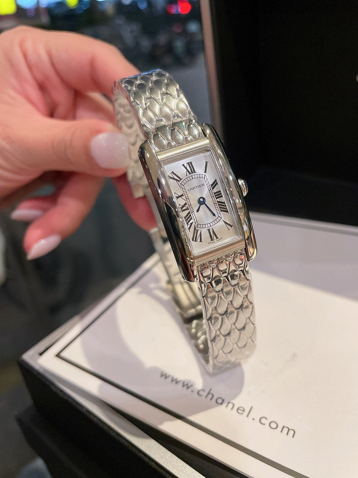 CC Tank American 19mm Silver BlueCARTI WATCH