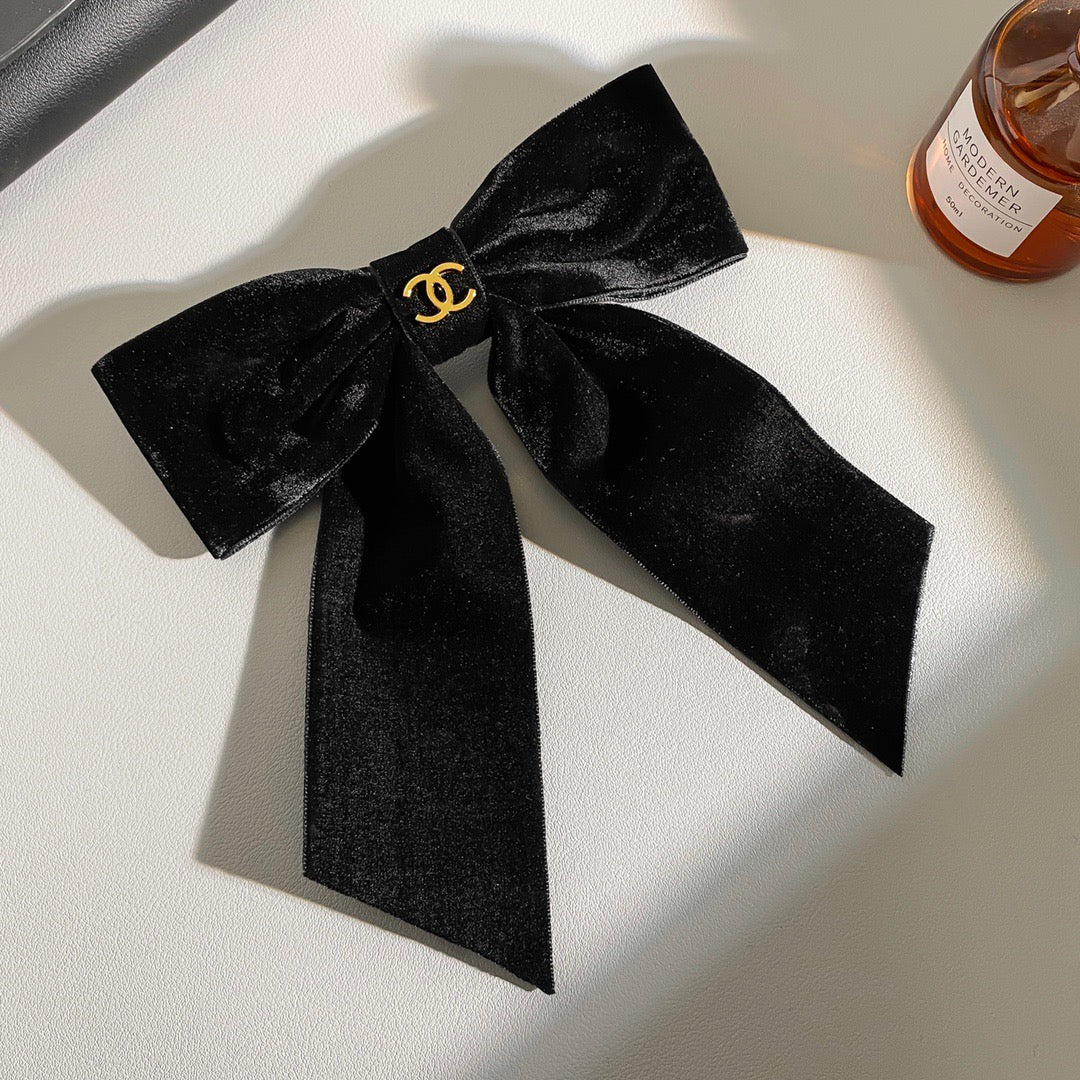 18K CC1 Bowknot Hair Clip, CHANE