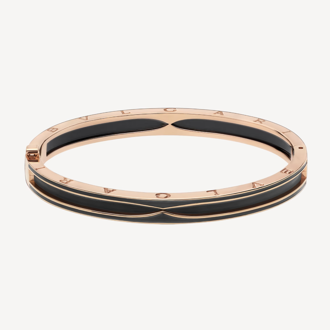 [BV JEWELRY]ZERO 1 PINK GOLD WITH MATTE BLACK CERAMIC BRACELET