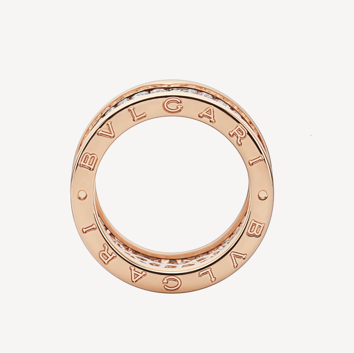 [BV JEWELRY]ZERO 1 WITH PAVED DIAMONDS ON THE SPIRAL RING
