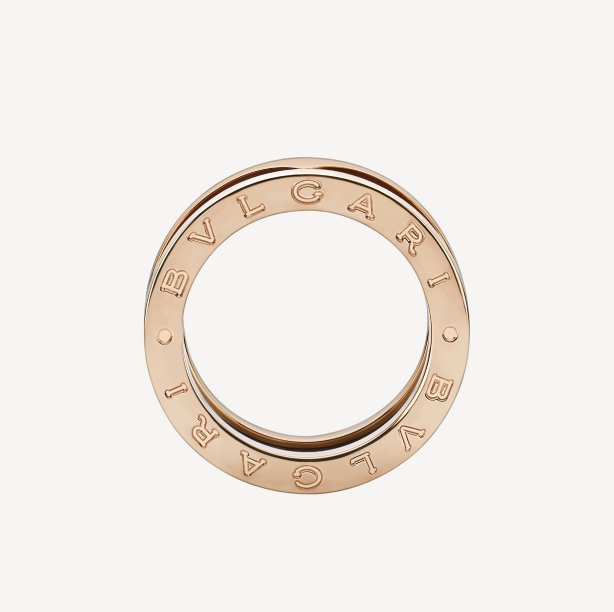 [BV JEWELRY]ZERO 1 TWO-BAND LOOPS AND BLACK CERAMIC PINK GOLD RING