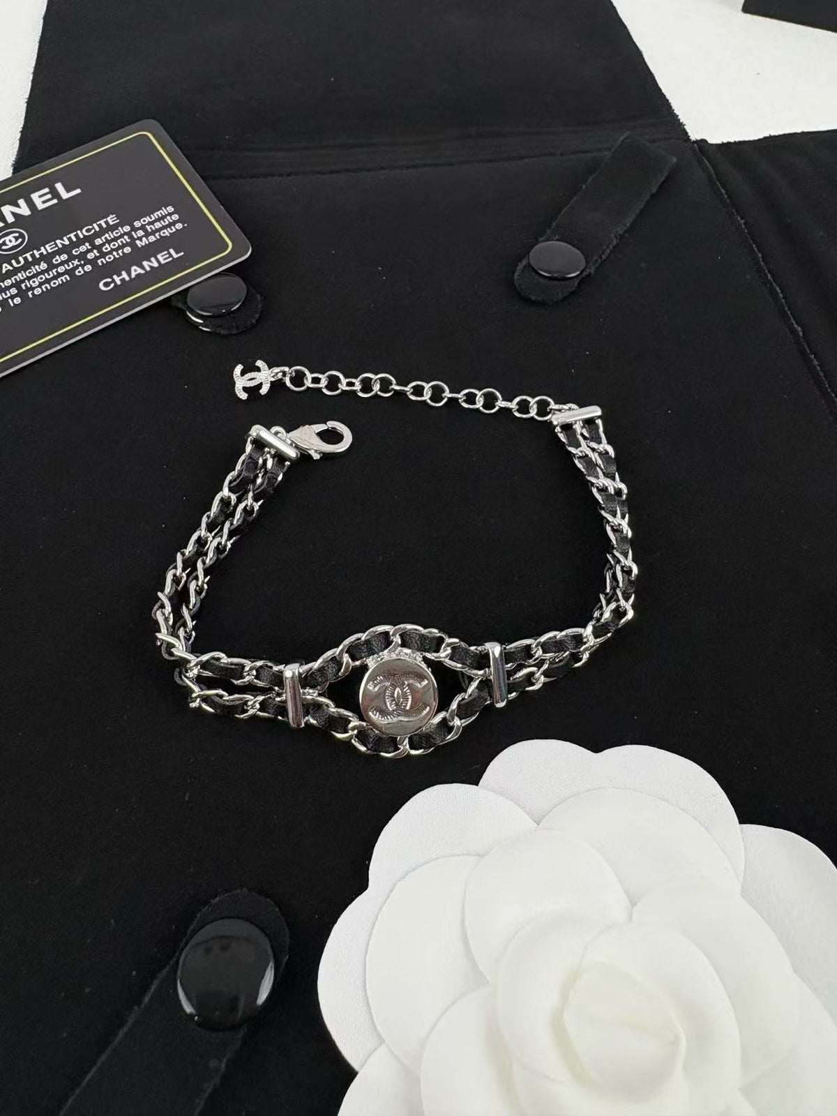 18K CC  -Style Elegant Pendant Bracelet for Women, CHANE