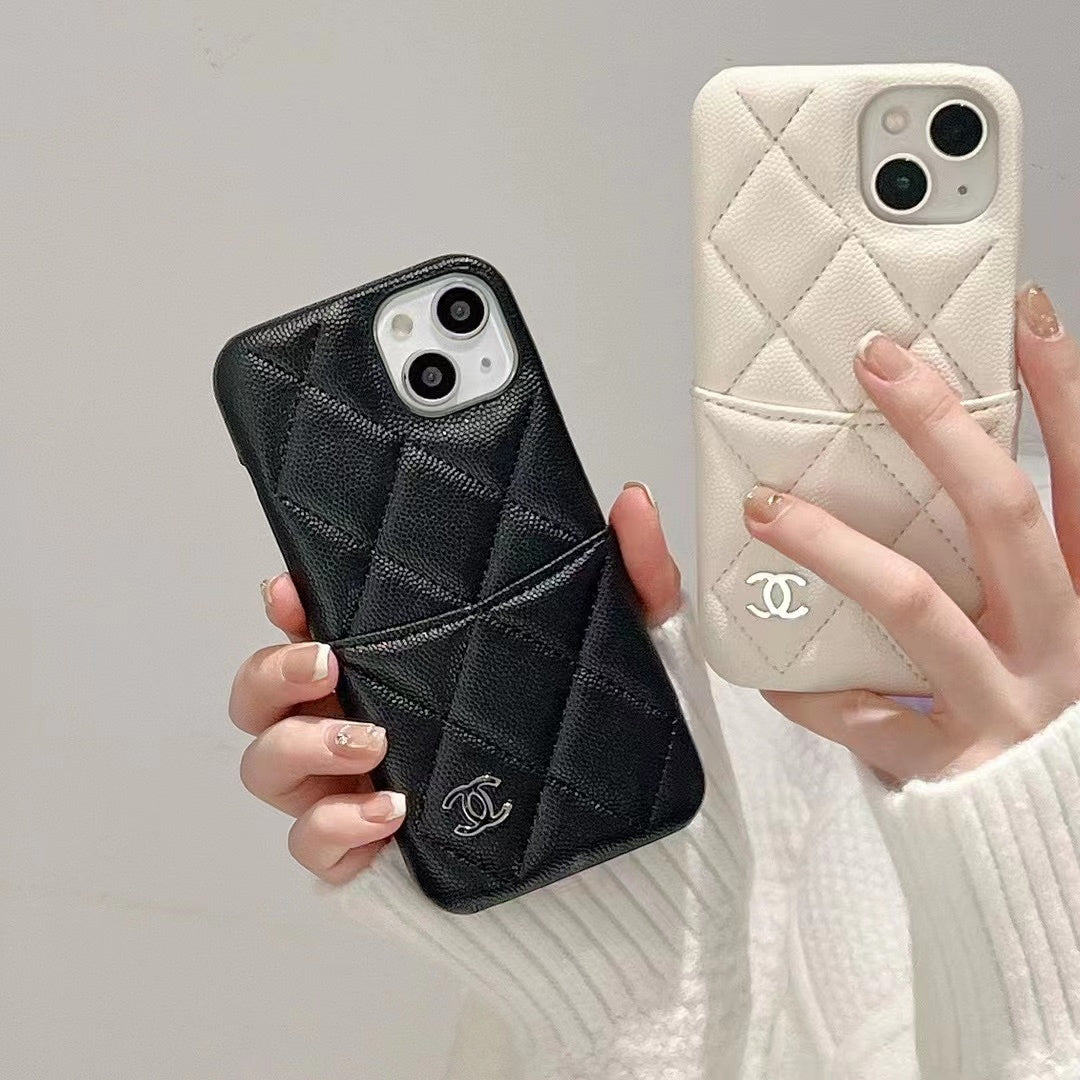 Fashion Aesthetic Shock Absorbing Protective Phone Case CH*NEL Series、Fashion Phone Case
