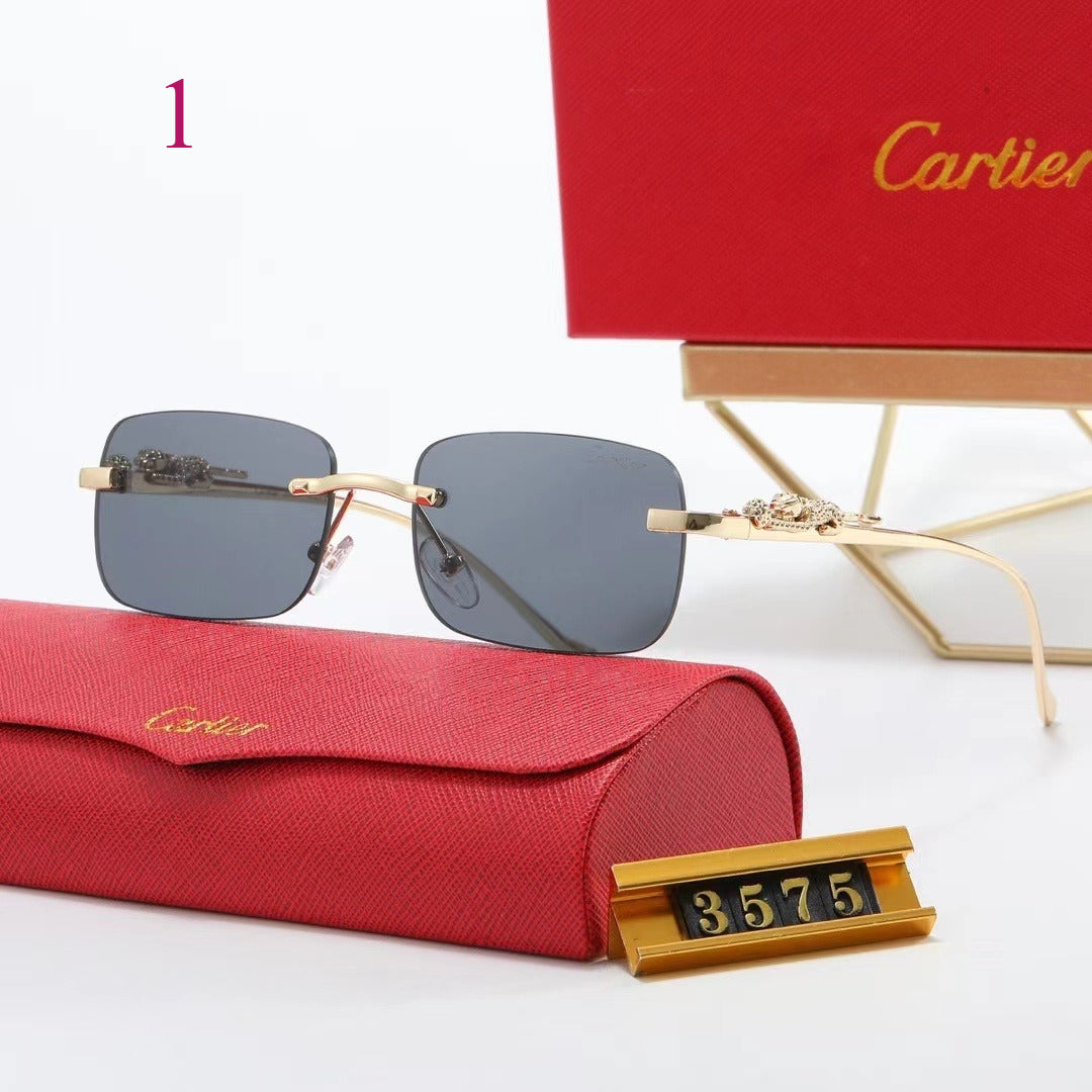 Trendy Oversized Fashion Sunglasses for Women & Men UV Protection Designer Shades Fashion Sunglasses Cart*er Series