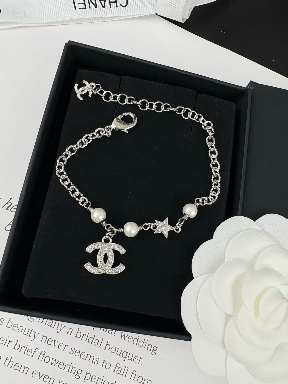 18K CC  -Style Elegant Pendant Bracelet for Women, CHANE